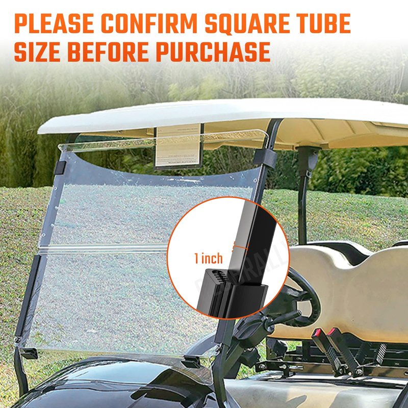 CLUBRALLY Club Car Precedent Golf Cart Windshield Retaining Clips Kits with Screw Nuts, OEM#1014441-01, 1021630-01
