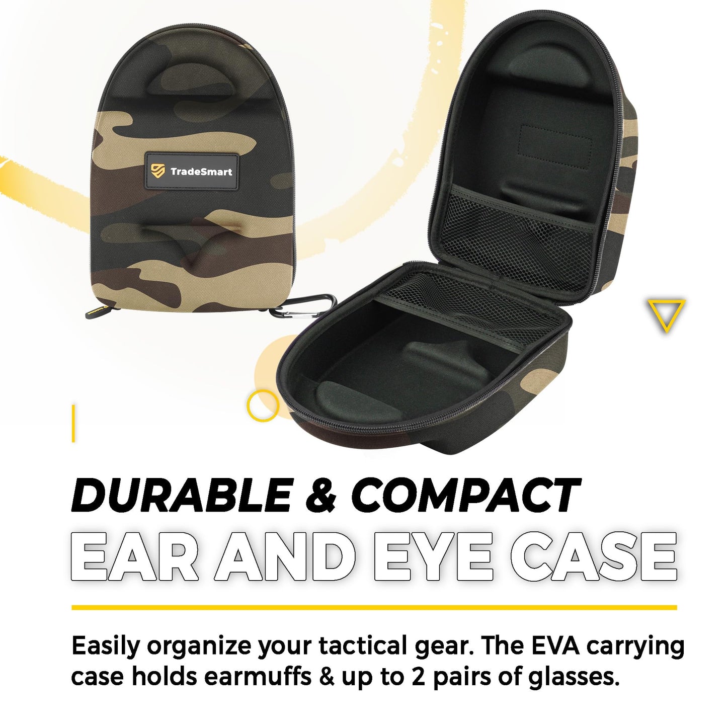 TradeSmart All-in-One Shooting Ear Protection - Comfort+ NRR 28 Earmuffs, Glasses & Earplugs + Carry Case