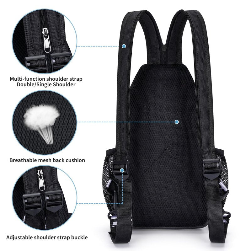 O-TBOST Crossbody Sling Bag Sling Bags for Women men Lightweight Durable Travel Hiking daypack for Daily Use (white, Small)
