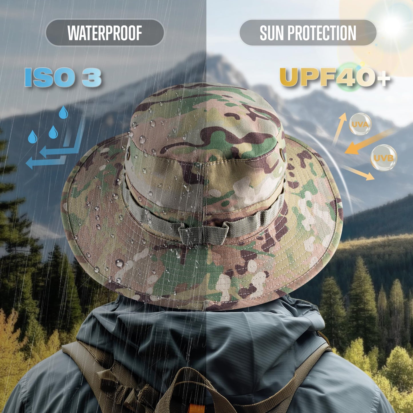 GLORYFIRE Military Tactical Boonie Hats for Men Women Hunting Fishing Outdoor Camo
