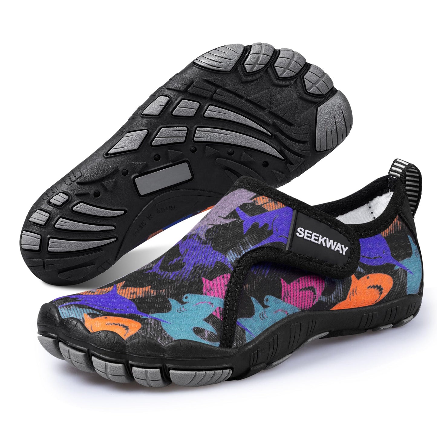 SEEKWAY Barefoot Water Shoes for Kids - Wide Toe Box and Quick-Dry Sand Shoes Toddler for Hiking Swim Beach Pool Kayak Sport Accessories, Camping Essentials Non-Slip for Boys Girls Sizes