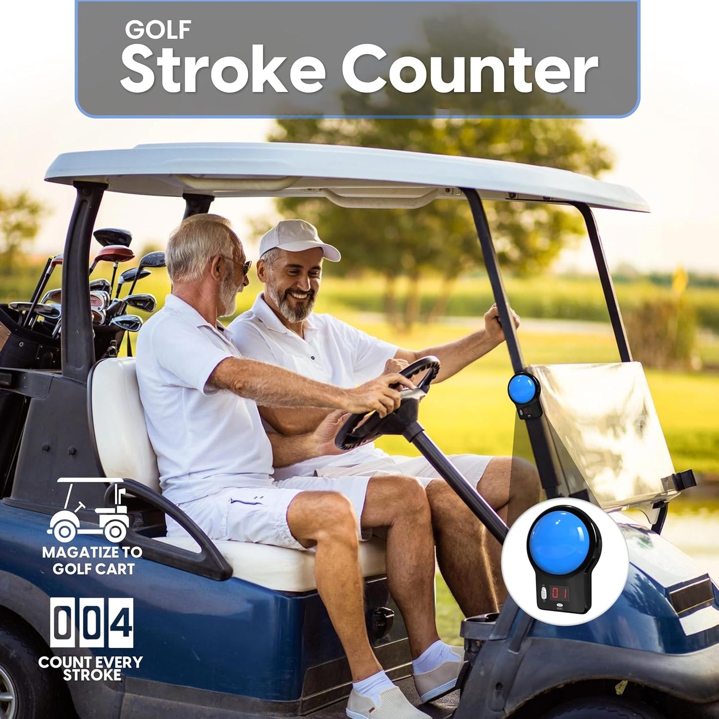Digital Counter with Magnetic Back - Portable & Compact for Workouts, Golf, Laps | Quiet & Discreet Design