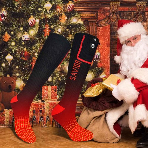 Heated Socks Men Women Battery Sock for Cold Feet Thermal Electric Socks for Camping Winter Footwarmers(Small)