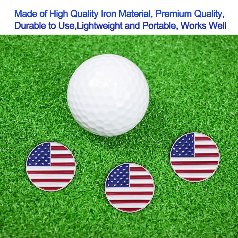 Golf Ball Markers Value Pack of 12 Golf Gifts, Golf Club Ball Markers for Men Women.(Golf Cap Clips Not Included)