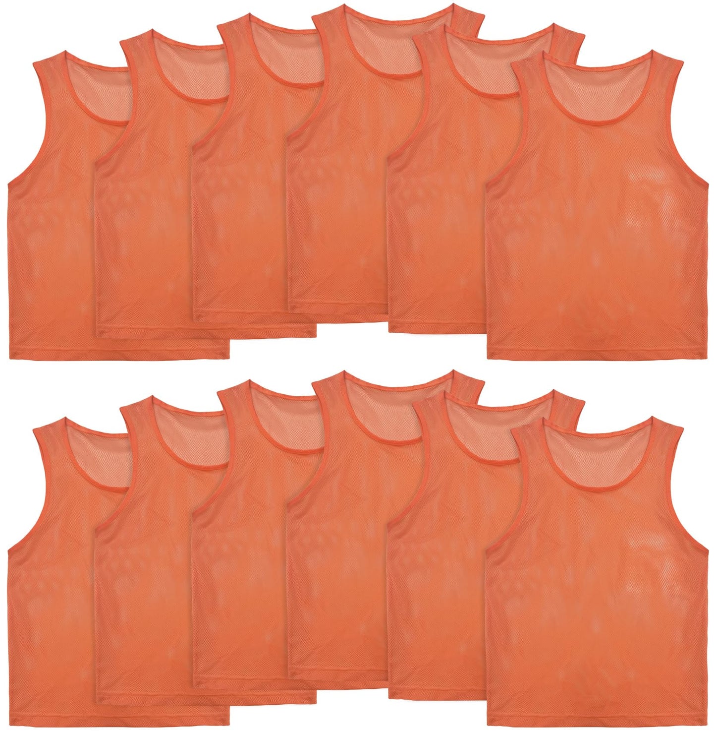 VOGRYE Pinnies Set of 12/24 Scrimmage Vests, Team Practice Sports for Child Youth/Adult, Lightweight Basketball Jersey