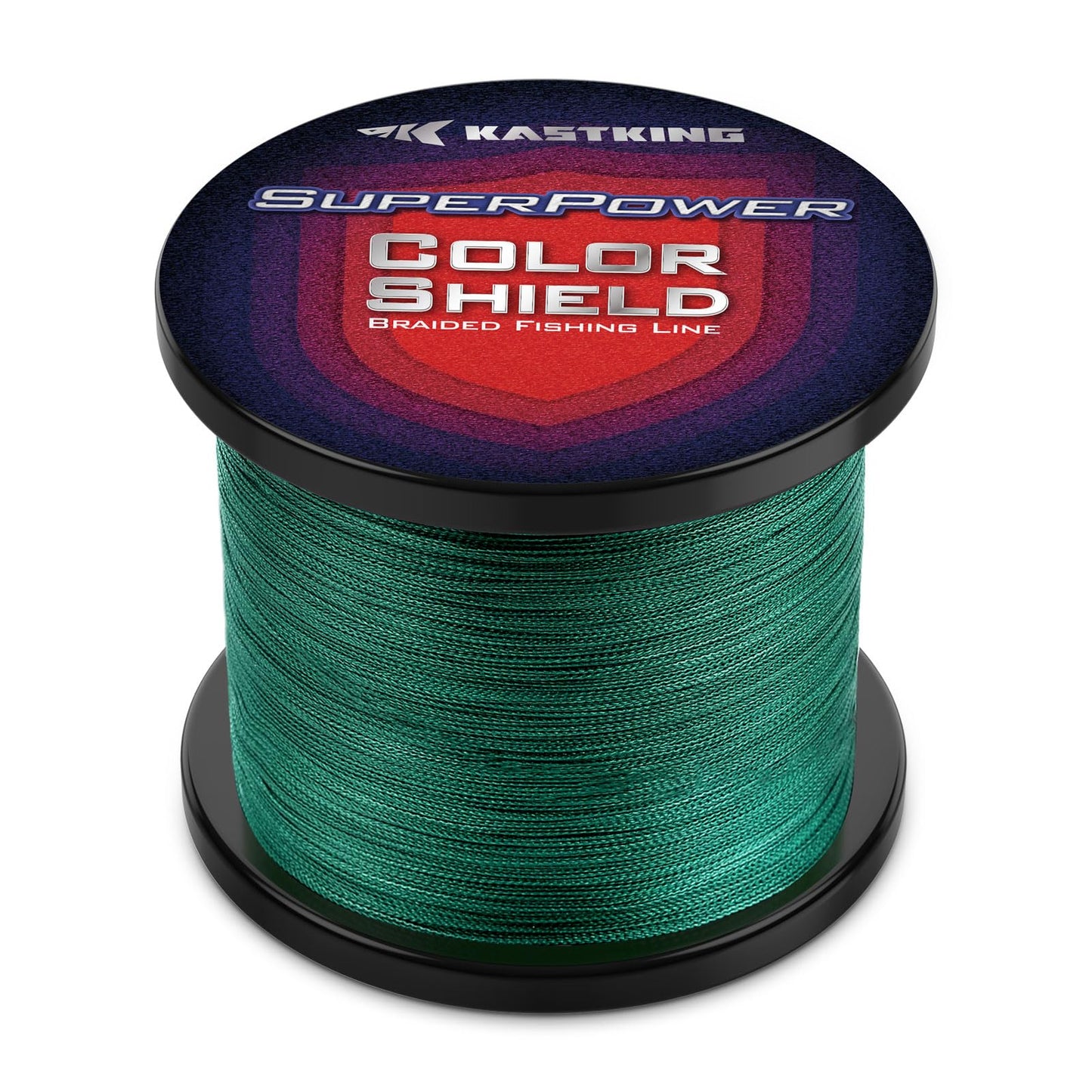 KastKing Superpower ColorShield Braided Fishing Line, Moss Green, 50LB, 300Yards, X4