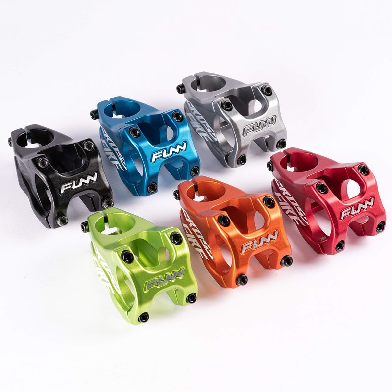 Funn Crossfire Mountain Bike Stem with 31.8mm Bar Clamp - Durable and Lightweight Alloy Bicycle Stem for Mountain Bike and BMX Bike, Length 50mm stem (Red)