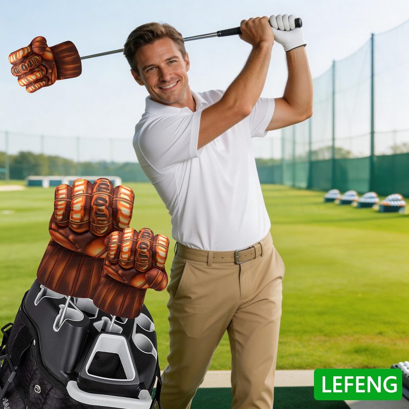 LeFeng Golf Club Head Covers Perfect for 460cc Driver and Fairway Wood Funny Palm Shape Wood Head Covers (Endless Palm, for Driver)