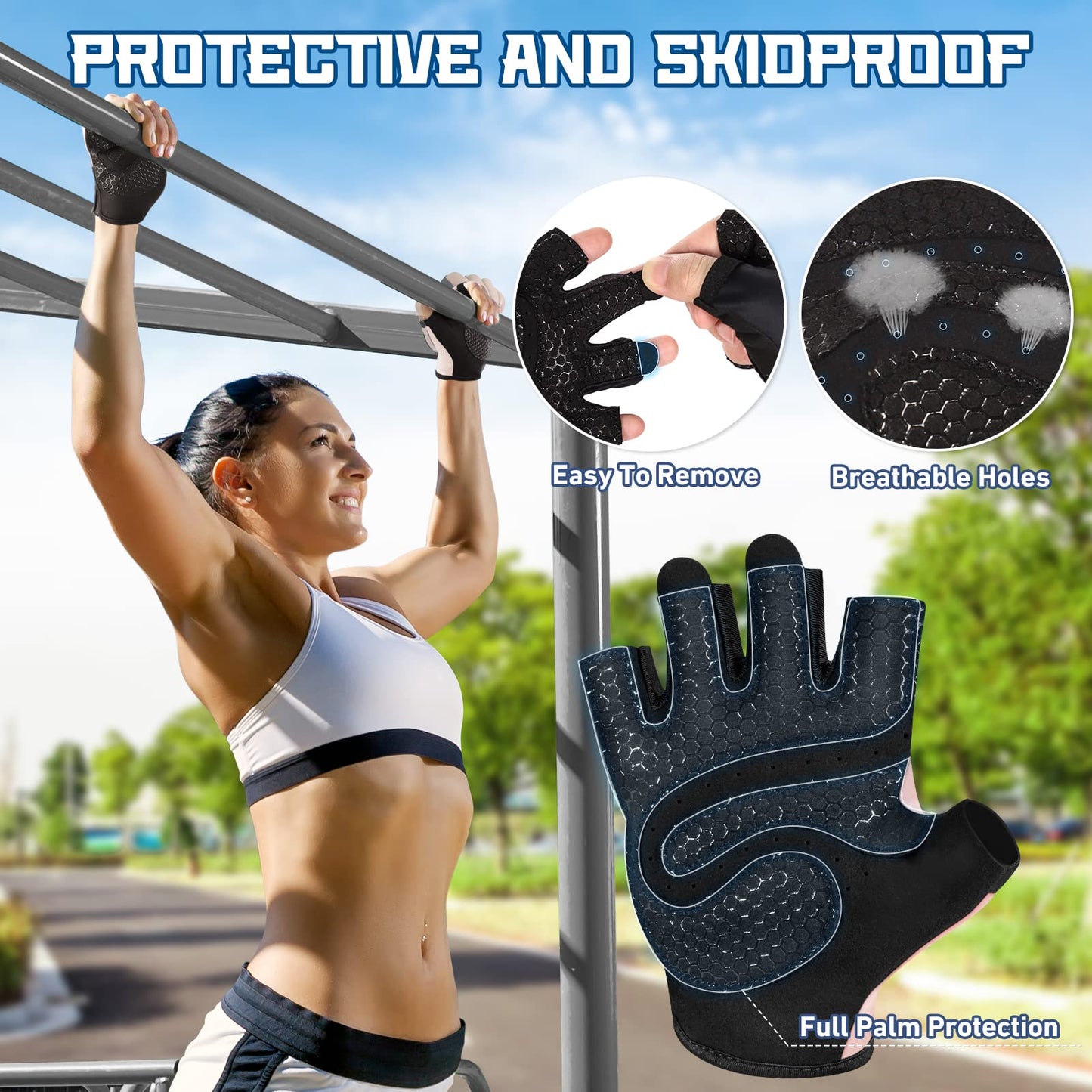 COFIT Breathable Workout Gloves, Antislip Weight Lifting Gym Gloves for Men Women, Superior Grip & Palm Protection for Weightlifting, Fitness, Exercise, Training