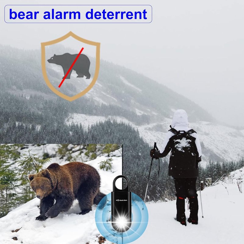 Personal Safety Alarm - 130dB Keychain Siren with Ultra Bright Strobe Light | Ideal for Women, Children & Night Runners - Black