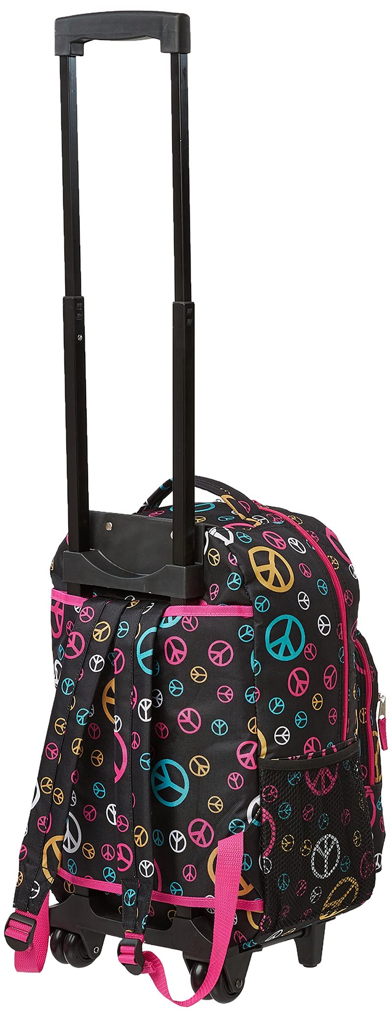 Rockland Double Handle 17" Rolling Backpack, Peace