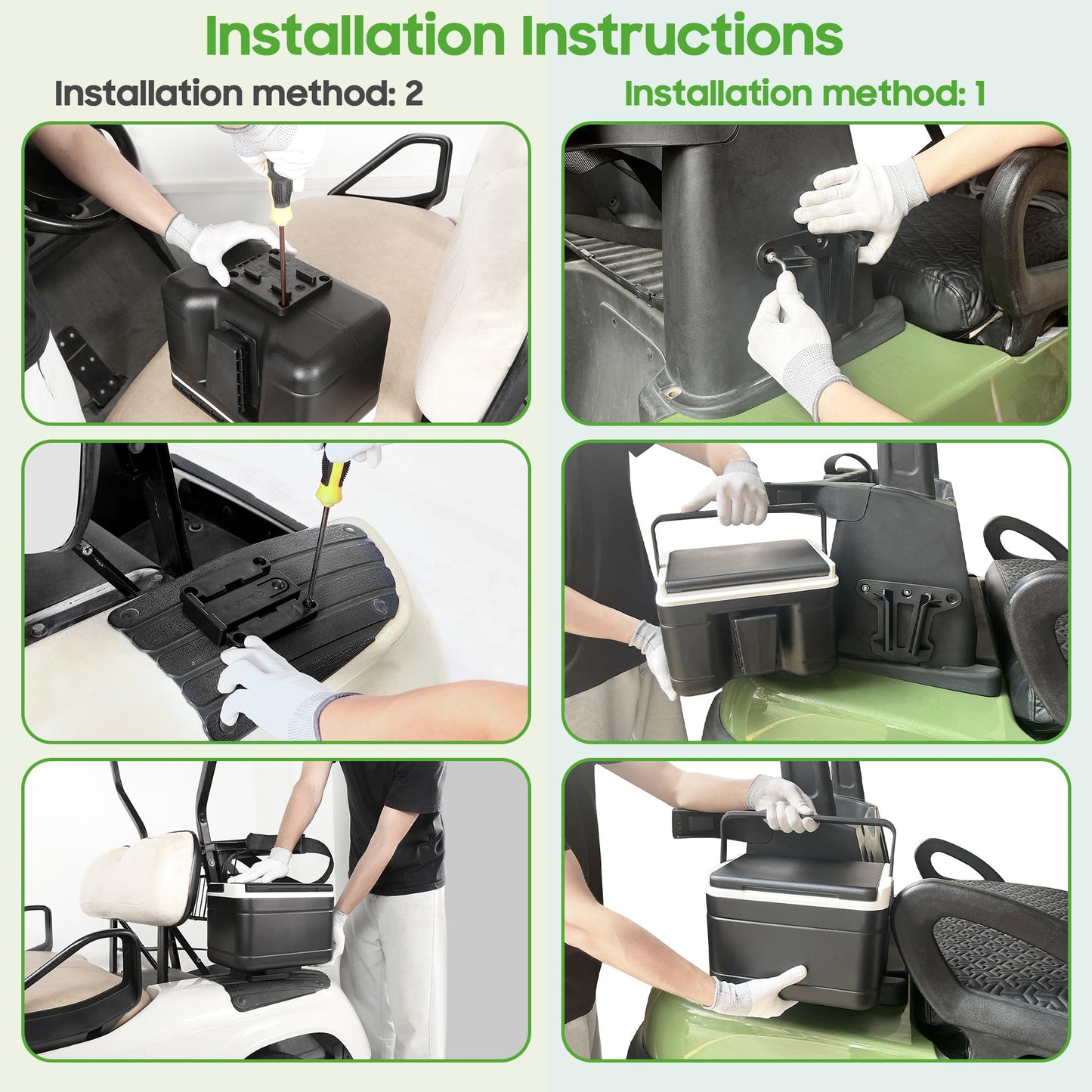10L0L Universal Golf Cart 8L Ice Chest Cooler with Mounting Bracket, Cooler Box for EZGO&Club Car&Yamaha – 48 Hour Cold Drink Storage 102588101 103886801