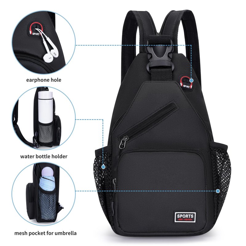O-TBOST Crossbody Sling Bag Sling Bags for Women men Lightweight Durable Travel Hiking daypack for Daily Use (white, Small)