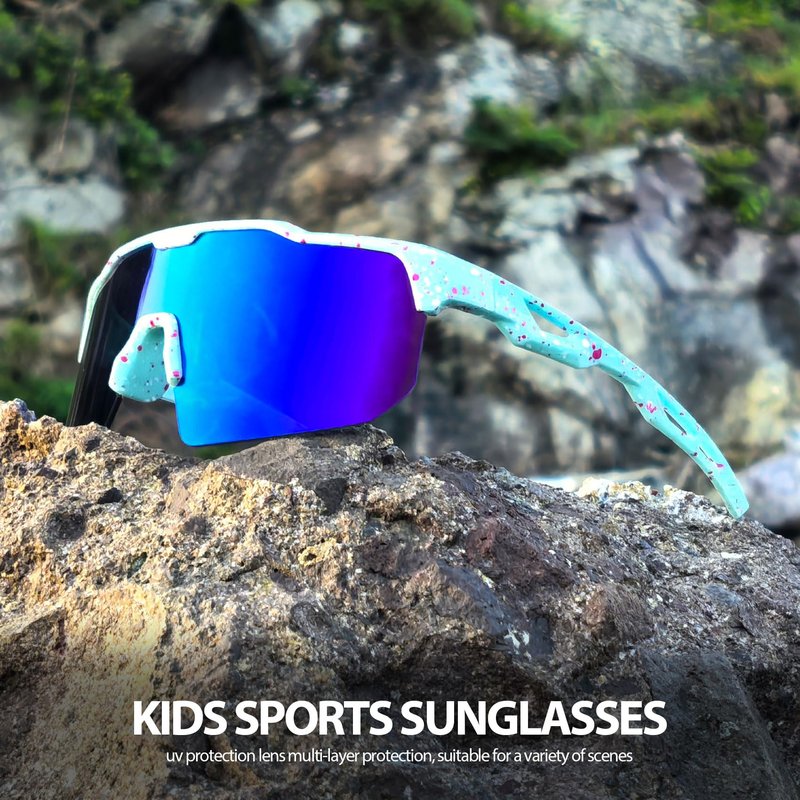 Kashm Youth Baseball Sunglasses for Boys Girls Softball Cycling Sports Sunglasses Kids Lightweight UV Protection
