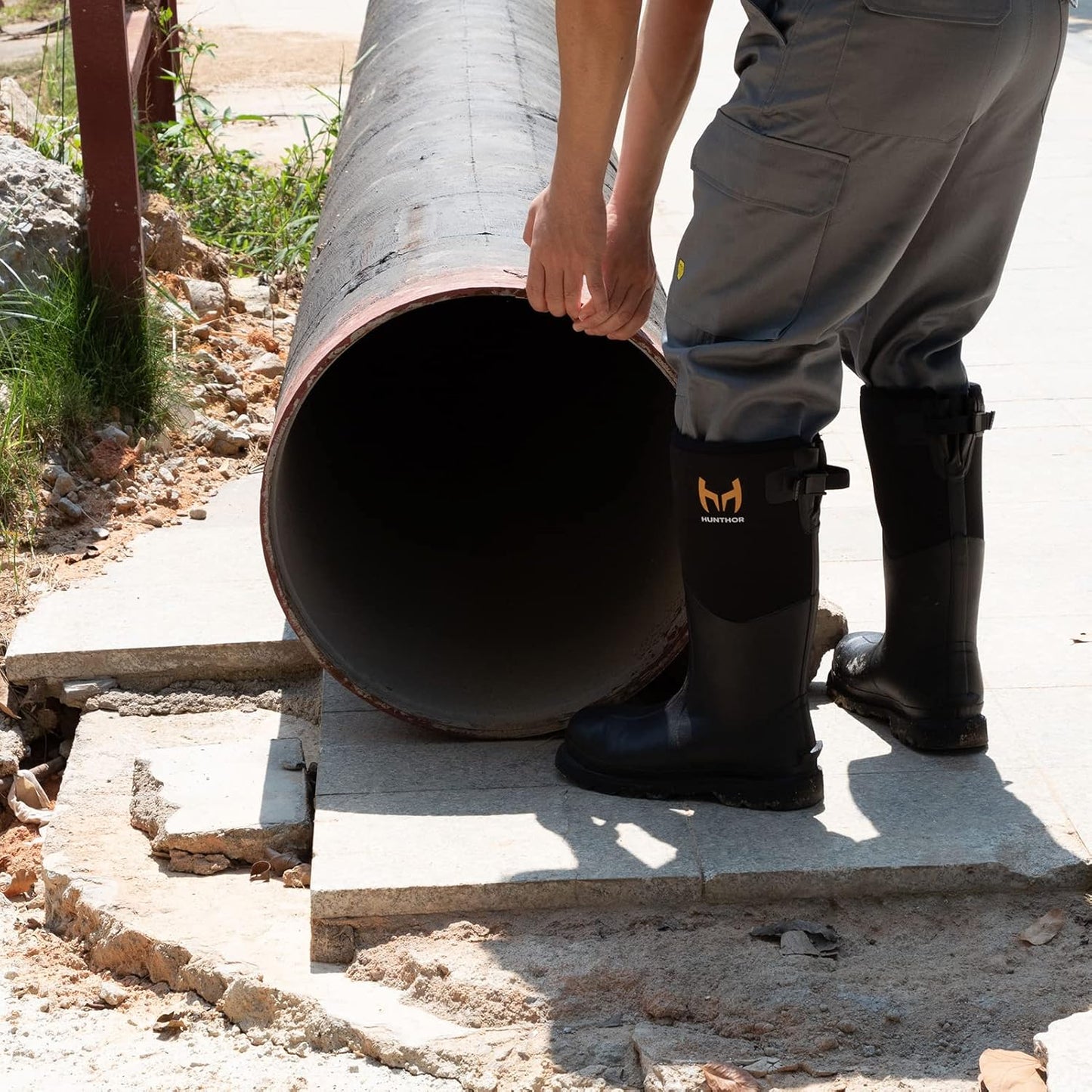 Puncture-Proof Rubber Work Boots - Steel Toe & Shank, Waterproof Insulated 6mm Neoprene | Sizes 6-14