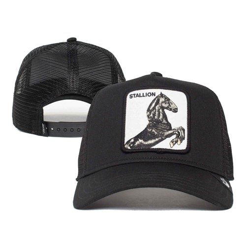 Goorin Bros. The Farm Unisex Original Adjustable Snapback Trucker Hat, Black (Stallion), One Size
