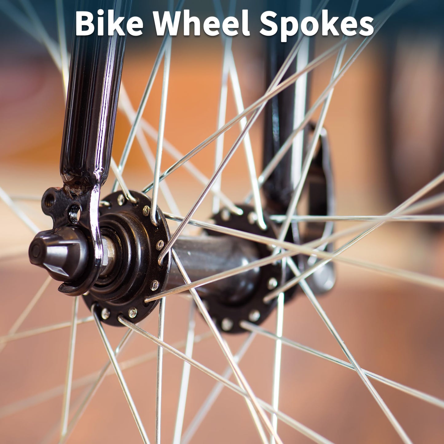 TUCKBOLD Bicycle Spokes Bike Wheel Spokes Silver Tone Nipple 1 Set 14G 265mm Length Carbon Steel Galvanized