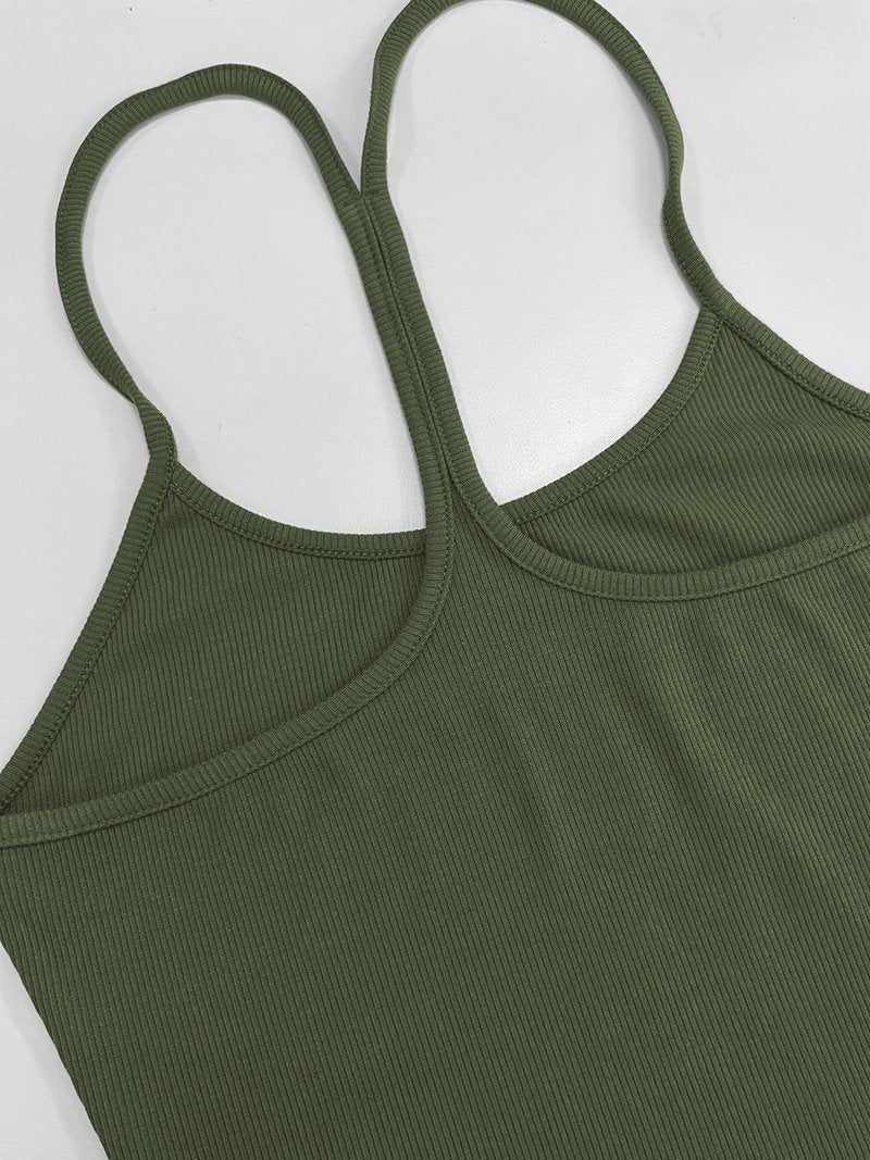 Albe Rita Women Workout Tops Racerback Tank Tops Basic Cute Summer 2025 Camisole Crew Neck Going Out Slim Fit Shirts Clothes Fashion,XL,Army Green