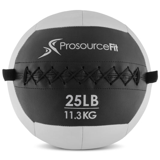 ProsourceFit Soft Medicine Balls, Wall Balls and Full Body Dynamic Exercises, Gray 25 LB