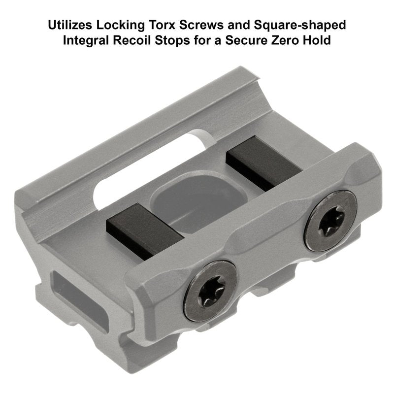 Leapers MT-RSX5S Inc., UTG Super Slim Picatinny Riser Mount, 1/2" Height, 3 Slots, Black