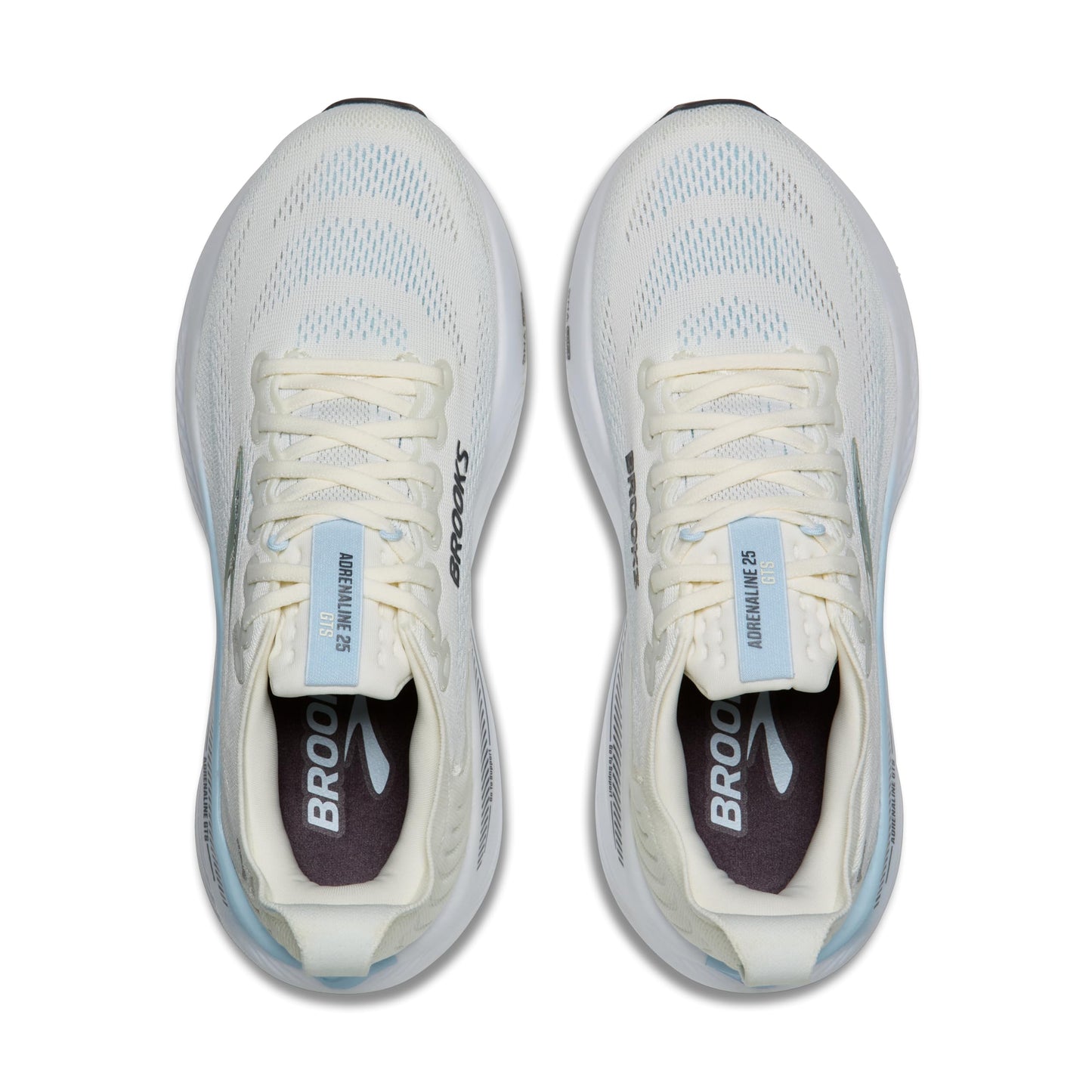 Brooks Women’s Adrenaline GTS 25 Supportive Running & Walking Shoe - Star White/Nantucket/Chrome - 6 Medium