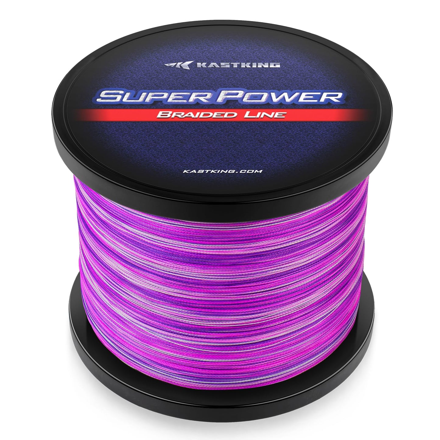 KastKing Superpower Braided Fishing Line, Purple Camo, 8LB, 300+27 Yds