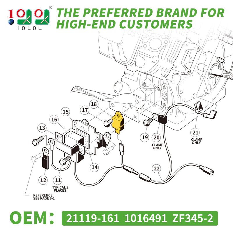 10L0L Golf Cart Igniter Ignition Module for Club Car DS 1992-1996 Gas Golf Cart, Ignitor OEM# 21119-2161 1016491 ZF344-2 FE290 FE350 ZF345-2#21119-2139 for Kawasaki John Deere, ZF-IG-A00345-4