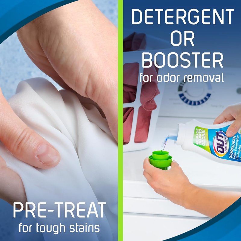 ProWash Workwear Stain Remover - Powerful Laundry Detergent for Work Clothes | 22 oz Bottle, 2-Pack