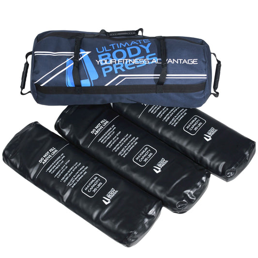 Ultimate Body Press Exercise Sandbag with 3 Water Filler Bags, 50-105 lbs