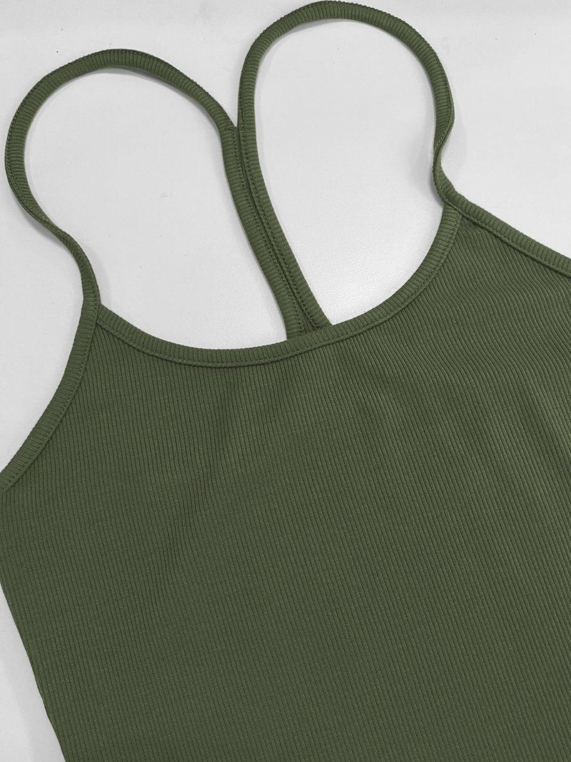 Albe Rita Women Workout Tops Racerback Tank Tops Basic Cute Summer 2025 Camisole Crew Neck Going Out Slim Fit Shirts Clothes Fashion,XL,Army Green