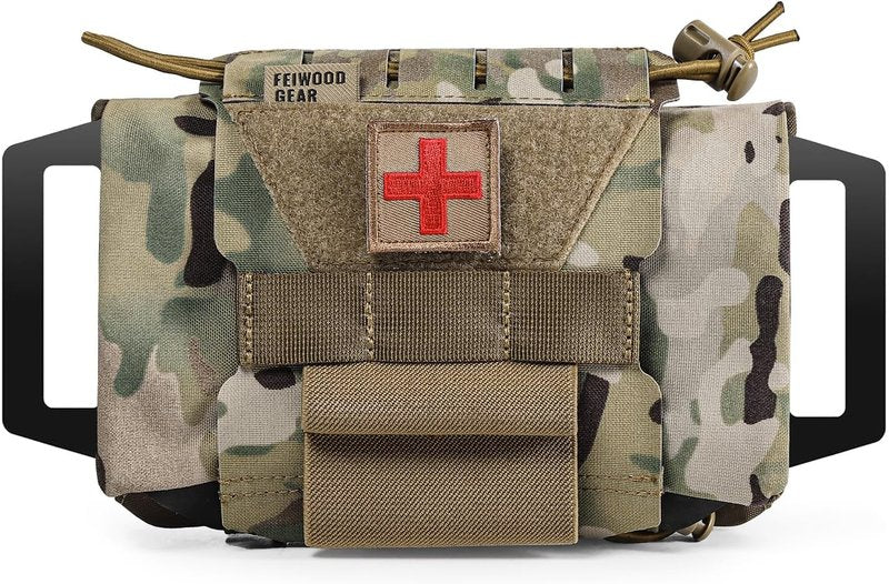 Tactical IFAK Pouch - Rapid Tear-Away First Aid Kit for Outdoor Travel | Emergency Survival Bag