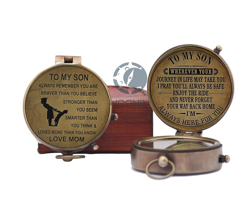 WOANIN Compass with Case/Gift for Son/to My Son Gifts/Mom to Son Gift ((to My Son))