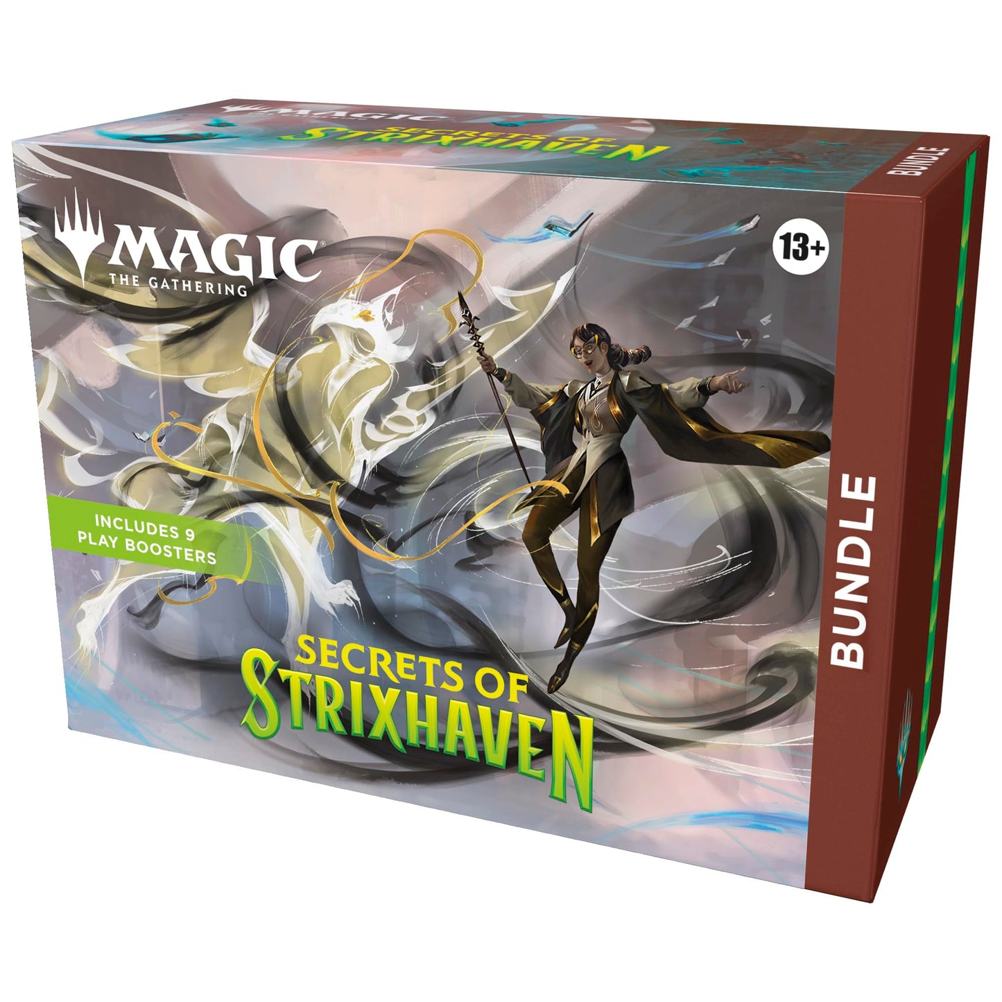 Magic: The Gathering Secrets of Strixhaven - Bundle (9 Play Boosters, 30 Lands, 1 Alt-Art Card + Exclusive Accessories)
