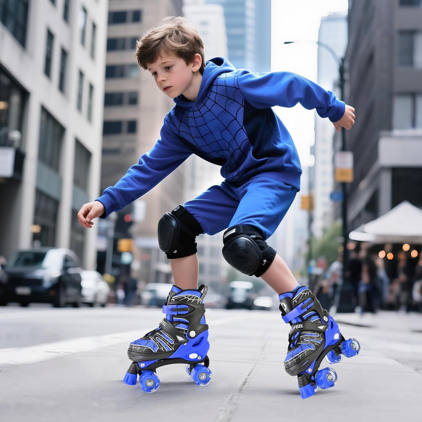 Adjustable Kids Roller Skates - Light-Up Wheels for Ages 3-12 | Perfect Beginner Gift for Indoor & Outdoor Fun