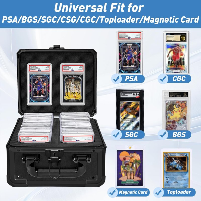 ICIMBI Graded Card Storage Box - PSA Slab Case for Sports Cards | Fits PSA, CSG, BGS