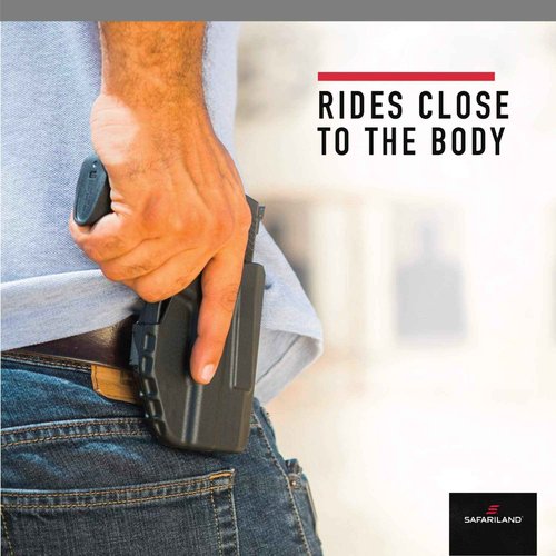 Safariland 7378 7TS ALS Concealment Holster, Flex-Paddle & Belt Loop Combo, Glock 26, 27, 33, SafariSeven Plain Black, Left Hand