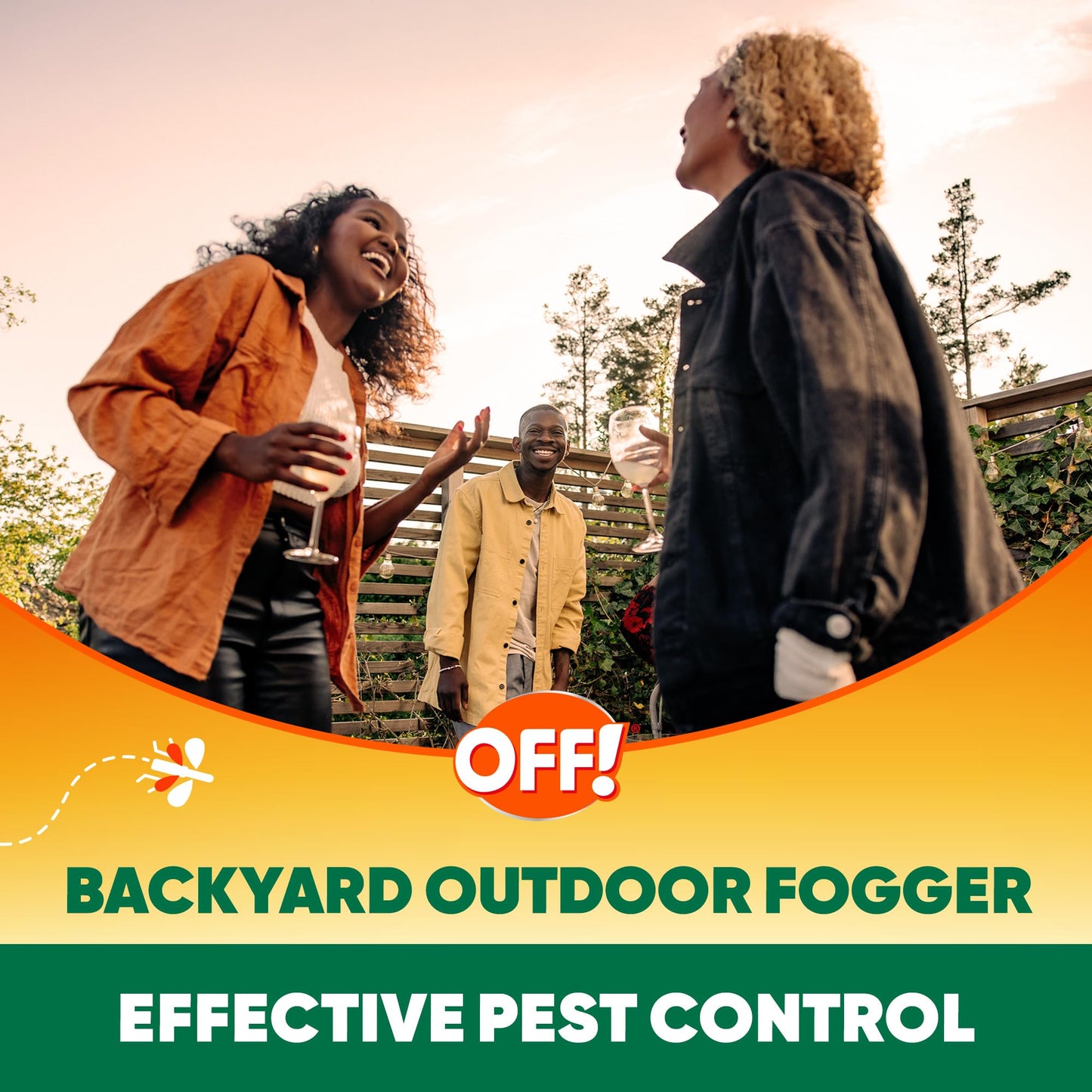 OFF! Outdoor Insect & Mosquito Repellent Fogger, Backyard Pretreat, Kills & Repels Insects in an up to 900 sq, ft, Area, 16 oz (Pack of 2)
