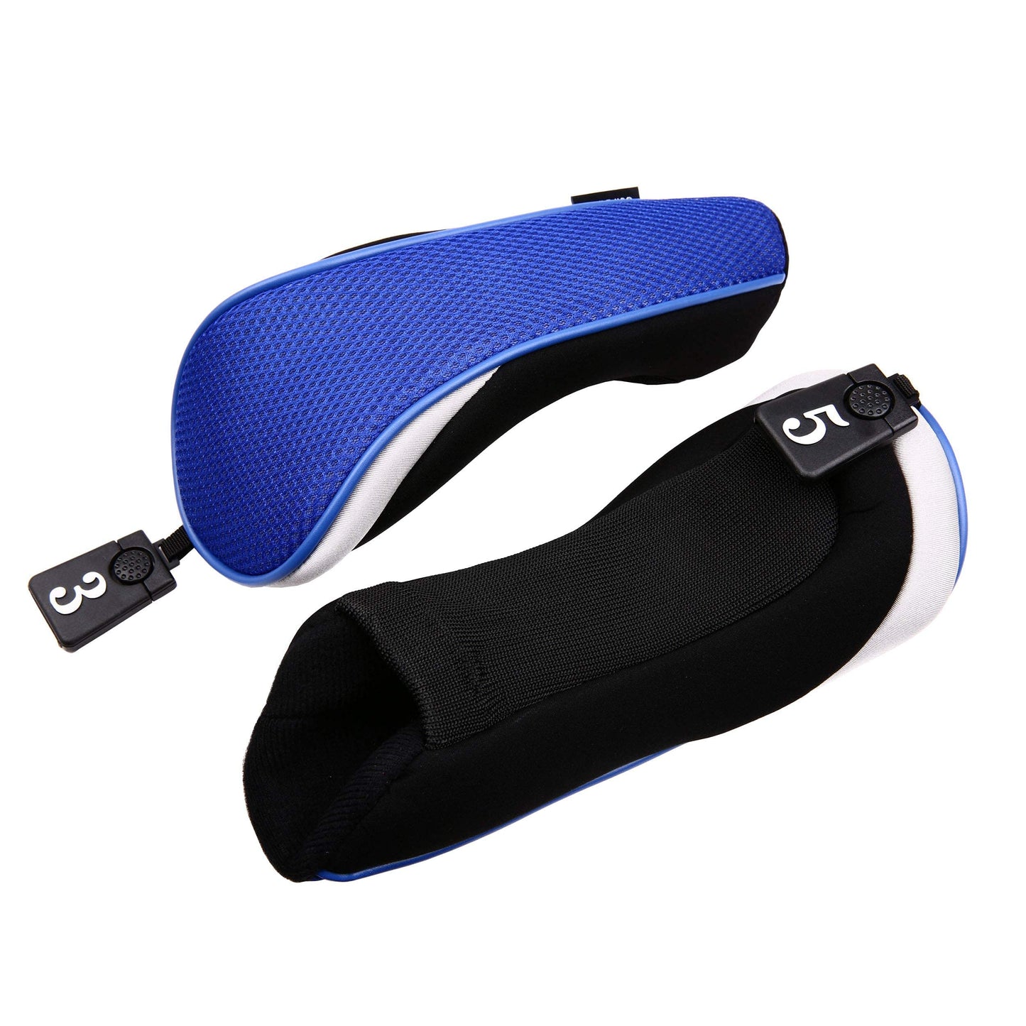 3pcs/Set New Driver # 1 3 5 Fairway Wood Cover Golf Club Headcover (Blue)