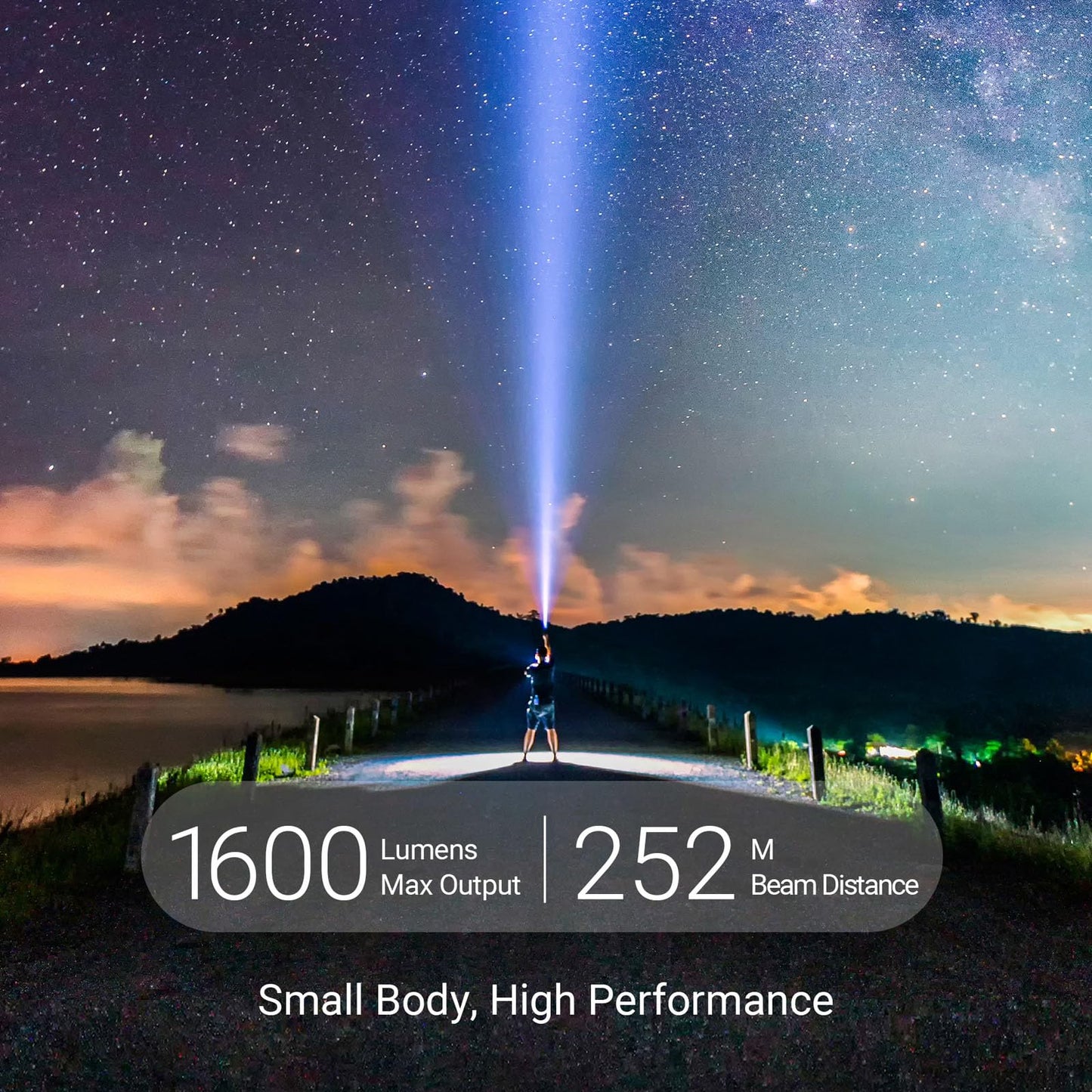 NEXTORCH P8 Rechargeable Flashlight High Lumens, 1600 Lumens LED Police Flashlight with 5 Modes & Strobe & Ceramic Glass Breaker for Daily Use, Night Duty, Dog Walking, Outdoor Adventure