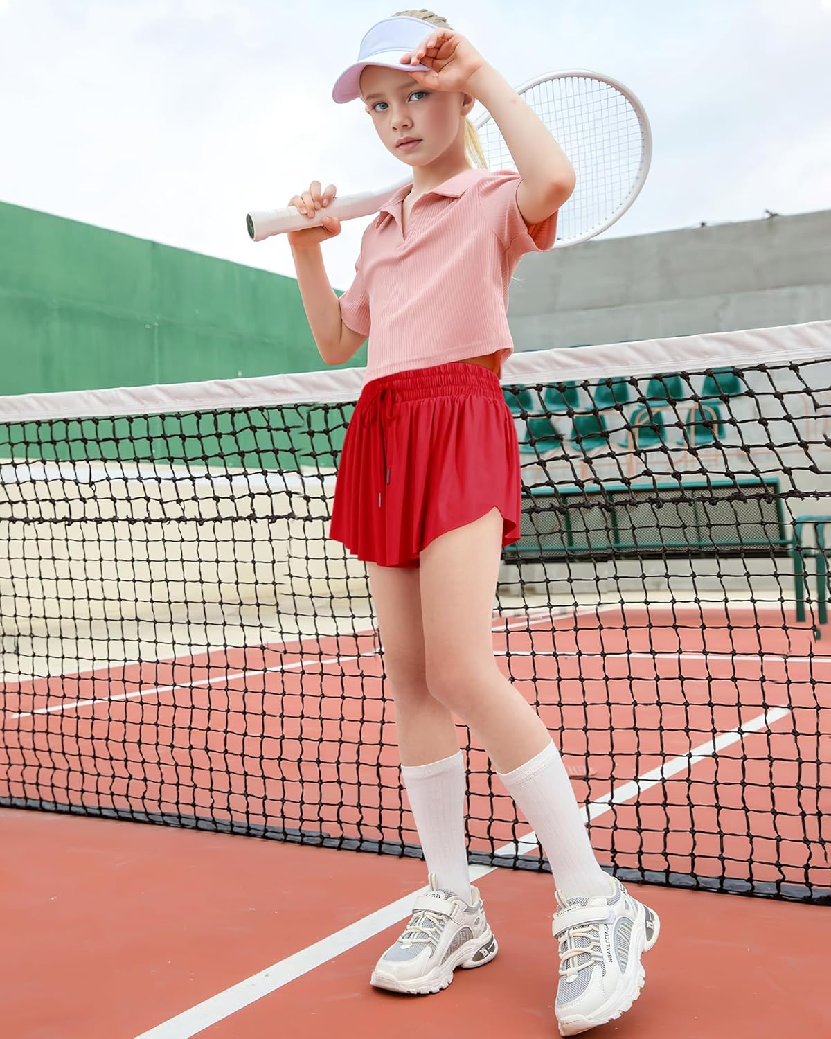 Girls Butterfly Athletic Shorts - Flowy Running & Dance Shorts for Ages 5-14 | Comfortable Fit