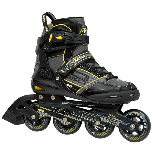 Roller Derby AERIO Q-60 Men's Inline Skates, Black/Yellow, Size 8