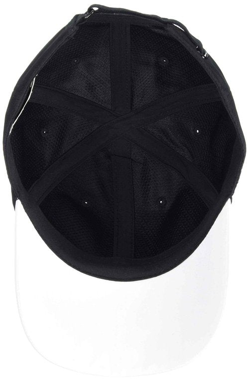 Lacoste Men's Contrast Edge Microfiber Cap, One Size, Black / White