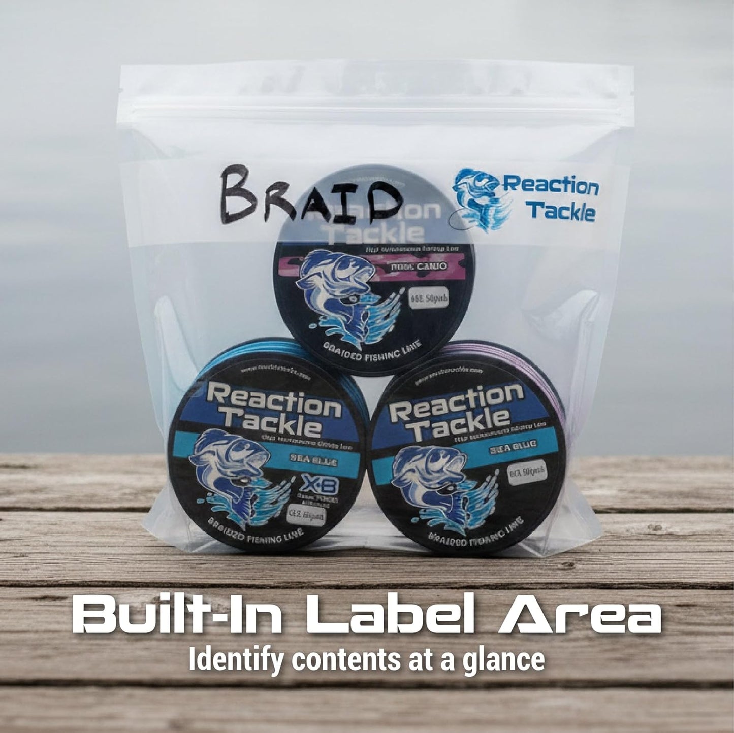 Clear Bait Bags for Soft Plastics - Resealable Fishing Organizer Pouches | Tear Resistant Storage for Lures & Worms