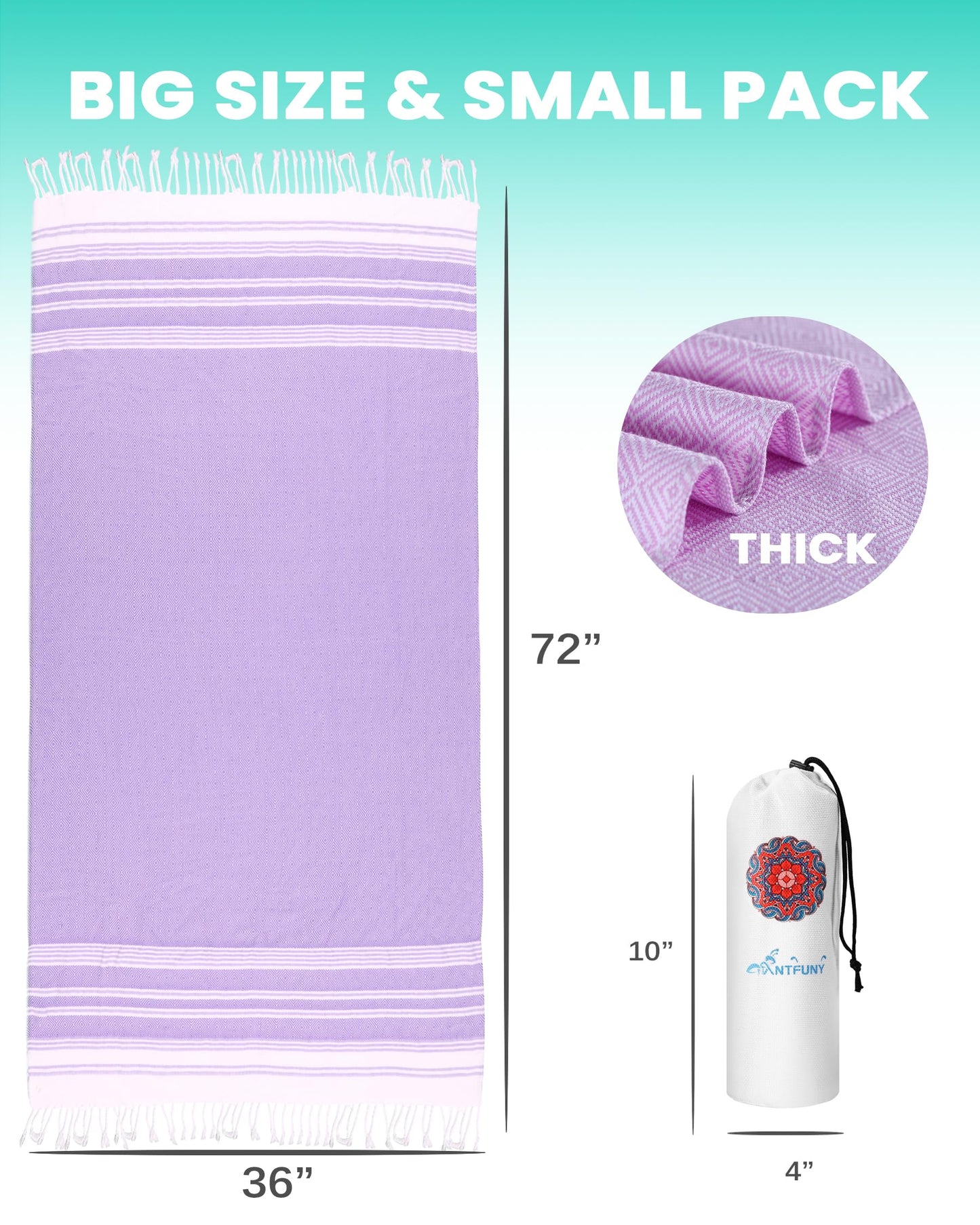 2 Pack Turkish Beach Towel Vacation Essentials Quick Dry Sand Free Soft Absorbent Adult Oversized Bath Pool Swim Long Wide Stripe Towel Sound Cloud Linen Sandfree Chamoi Mat Summer Thing Thin Travel