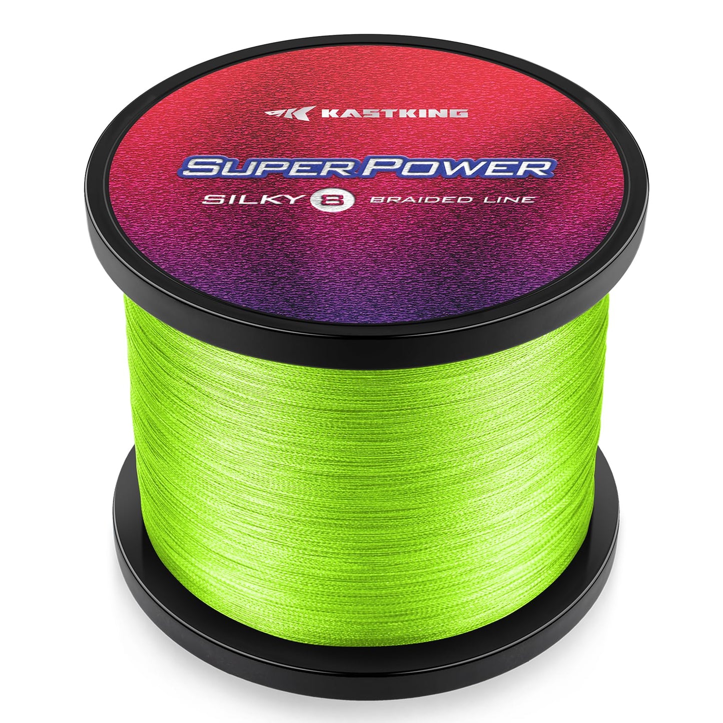 KastKing Superpower Silky8 Braided Fishing Line, Grass Green, 8 Strands, 20 LB, 500 Yds