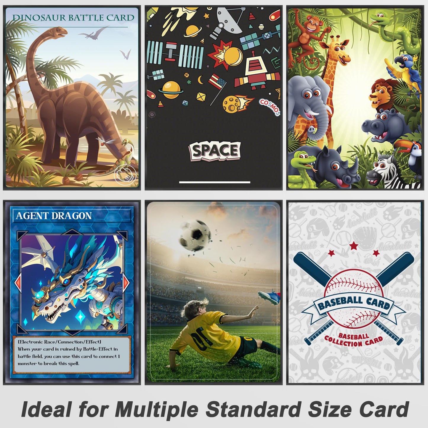 500 Counts Black Matte Card Sleeves for Trading Card, Matte Deck Card Protectors Card Holders Fit for MTG, Baseball Card, Sports Cards, Game Card Standard Cards