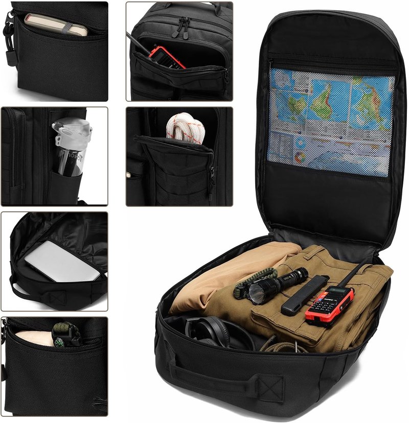 Tactical Camo Backpack - Waterproof MOLLE Design for Camping, Hunting & Emergency Preparedness | Unisex Durable Gear