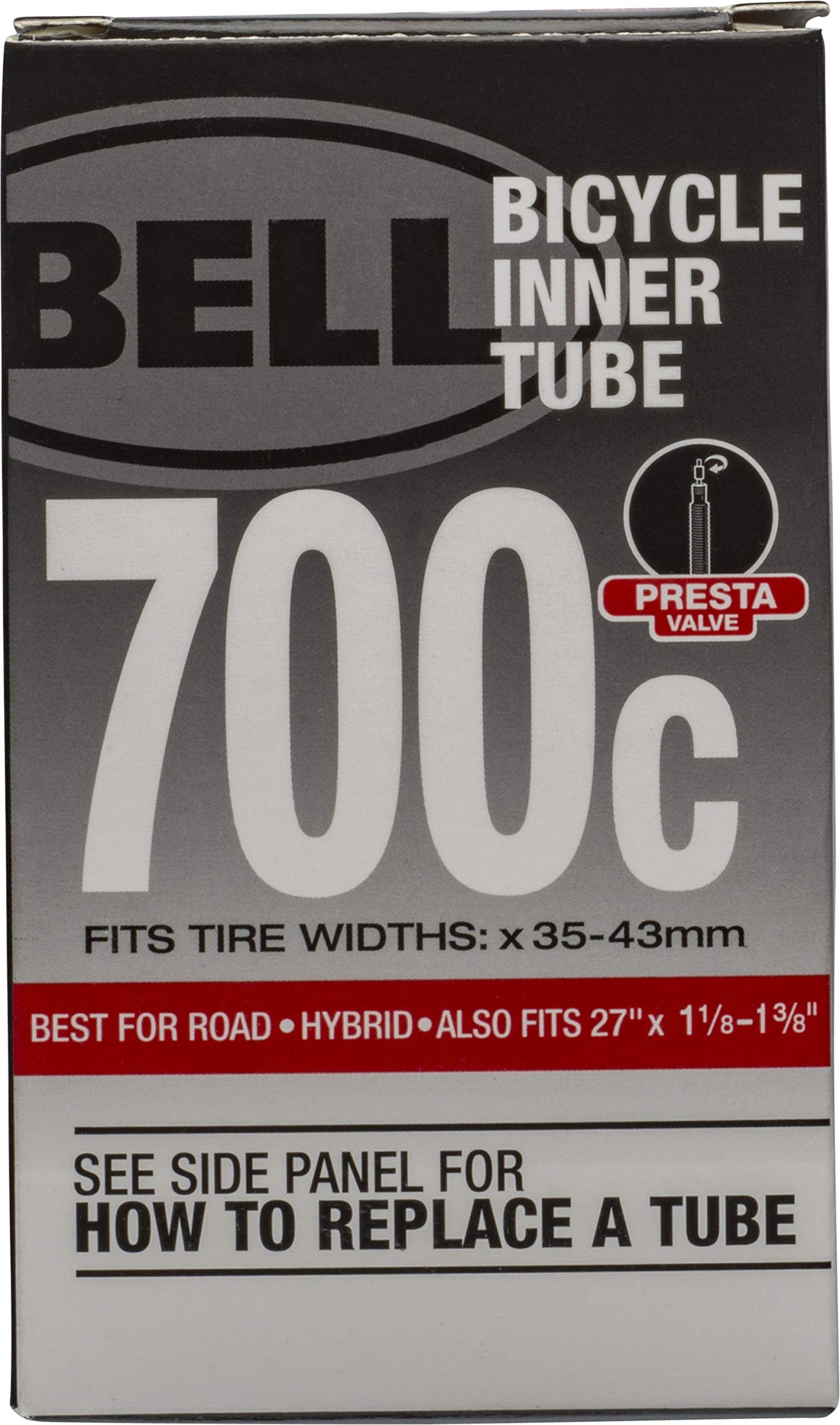 Bell Standard Bicycle Inner Tube, 700 x 35/43c, Presta Valve