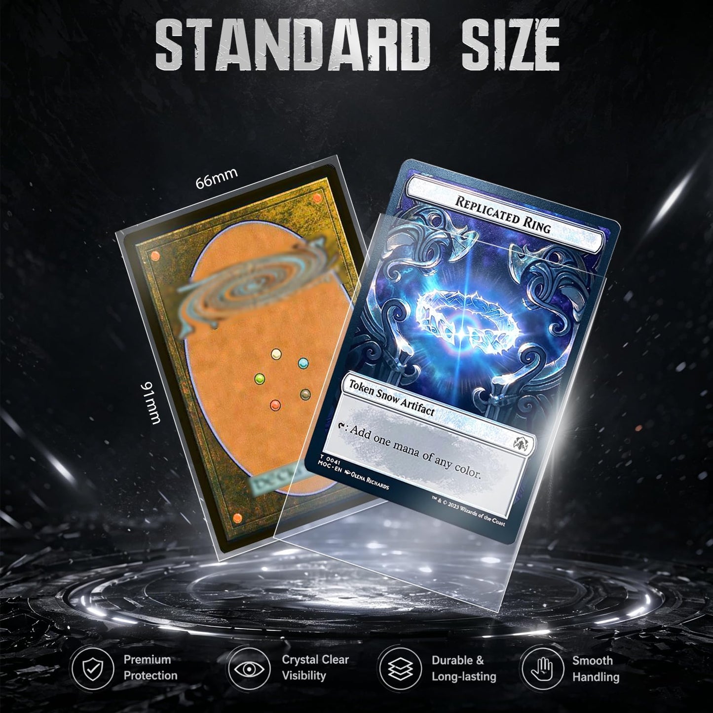 1000PS Penny Trading Card Sleeves for Board Game,Standard Size 66 * 91mm,Hold Perfect for Baseball,Football,Magic,Yugioh Card Sleeves