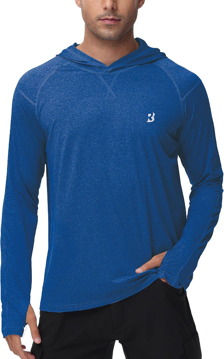 UPF 50+ Fishing Shirt for Men - Long Sleeve UV Sun Hoodie for Hiking, Running & Athletic Workouts | Lightweight & Breathable